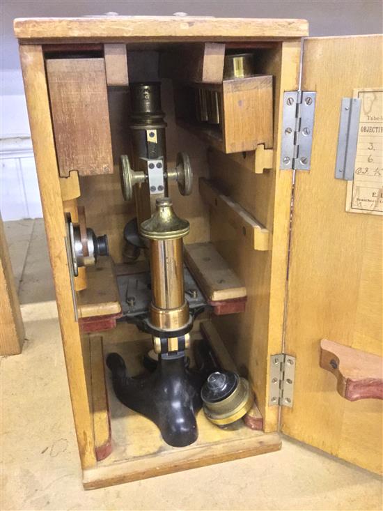Cased microscope
